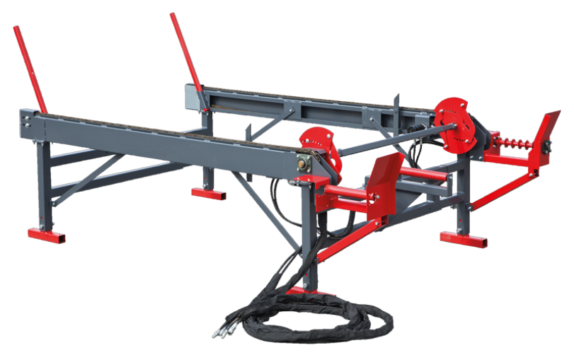 Palax Midi Live Logtable Deck for feeding logs to the firewood processor