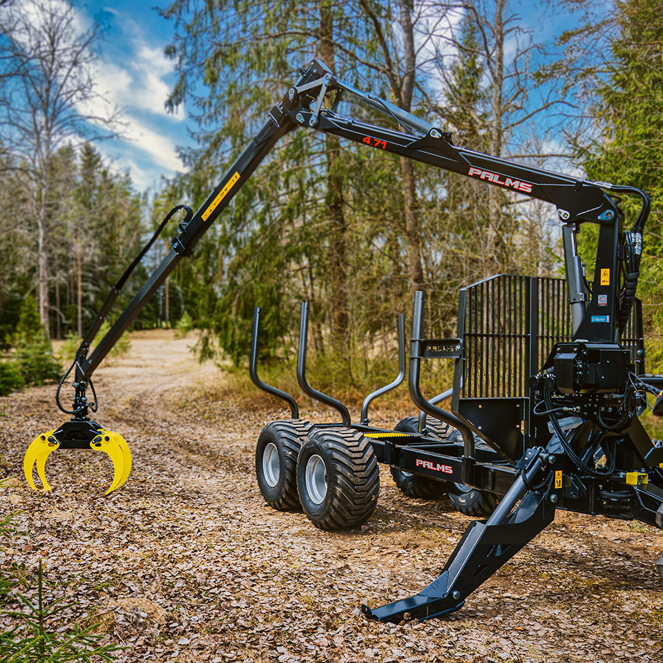 Palms grapple loader 4.71 with log trailer 10D
