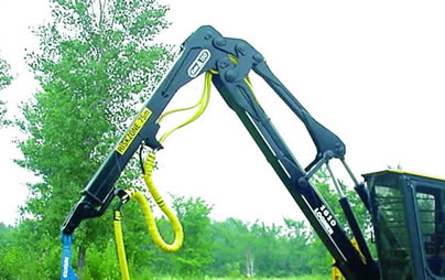 Logmer harvester crane